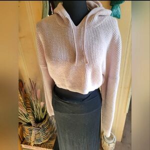 🛒🛍️💥Gently used women size large aeropostle cropped hooded sweater very soft